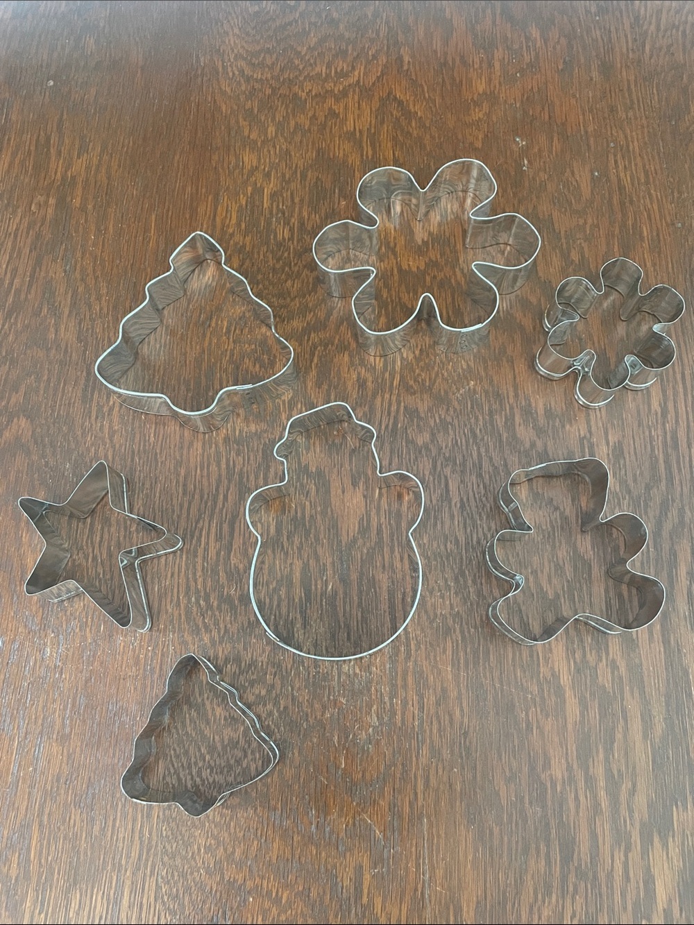 Silver Cookie Cutter Set of 7 - holiday theme